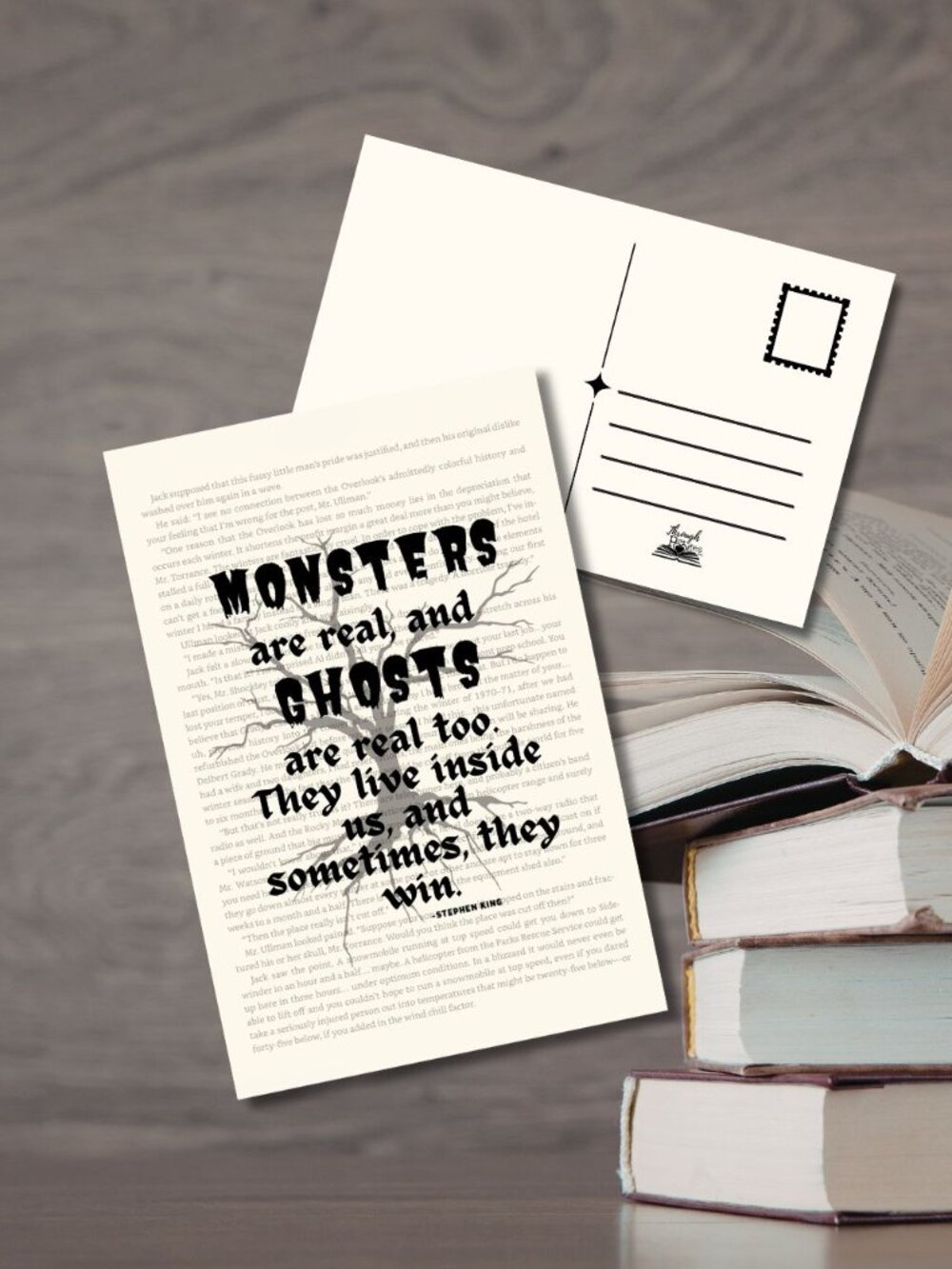 Stephen King Bookish Book Page Postcard Mini Art Print